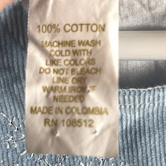 Strasburg Light Blue Corduroy Jumper Dress size 5